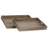 Set 2 Plateaux Bois Naturel 71X51X8Cm