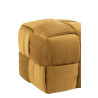 Pouf Design ocre Bois/Textile