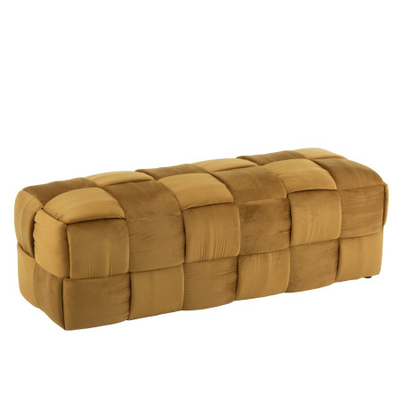 Banquette Design ocre Bois/Textile