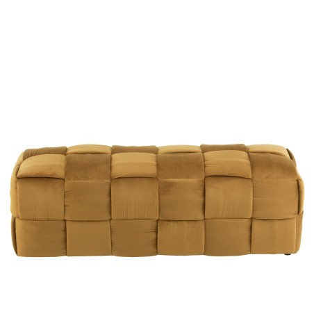 Banquette Design ocre Bois/Textile