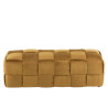 Banquette Design ocre Bois/Textile