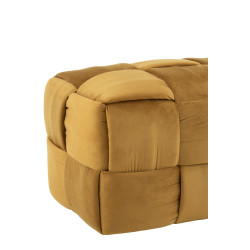 Banquette Design ocre Bois/Textile