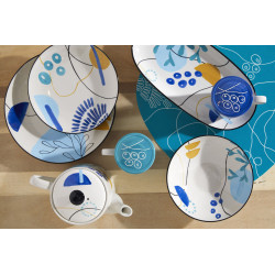 Lot de 6 Assiettes plates en grès Calypso