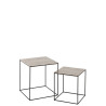 Set de 2 tables gigognes carrées en aluminium