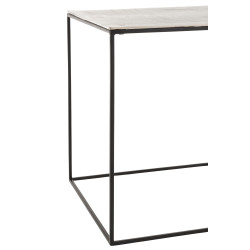 Set de 2 tables gigognes carrées en aluminium