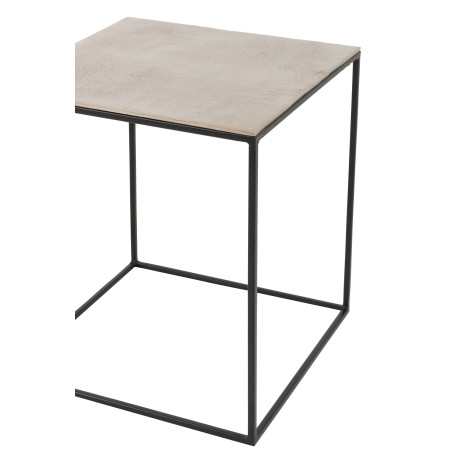 Set de 2 tables gigognes carrées en aluminium