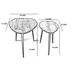 Table Basse Ovale Slice Amadeus X2