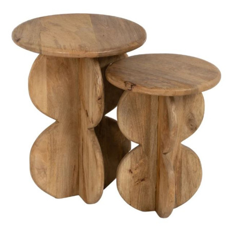 Set De 2 Tables Campagnarde en Manguier