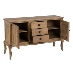 Buffet marron en bois de pin