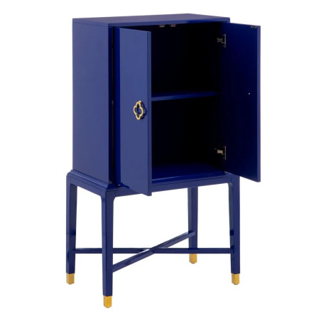 ARMOIRE "CABINET" BLEU BOIS DE SAPIN 68 X 36 X 131 CM