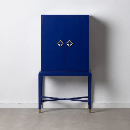 ARMOIRE "CABINET" BLEU BOIS DE SAPIN 68 X 36 X 131 CM