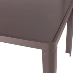 Table cantine Stella aluminium château extérieur 90X90X75 cm