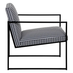 Fauteuil Noir et Blanc pied de poule