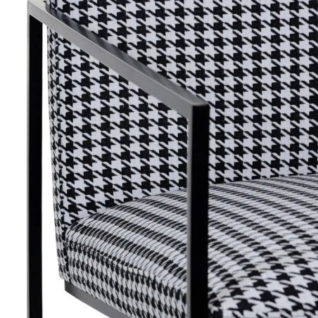 Fauteuil Noir et Blanc pied de poule