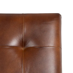 Fauteuil en cuir brun