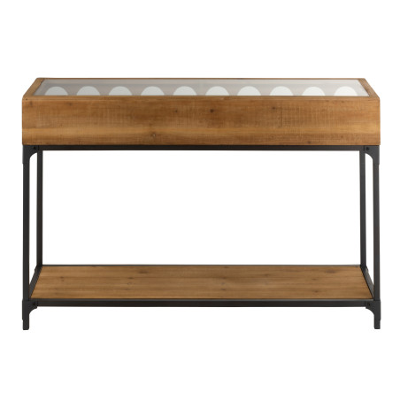 Console Pour Bouteilles De Vin Bois Naturel