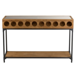 Console Pour Bouteilles De Vin Bois Naturel