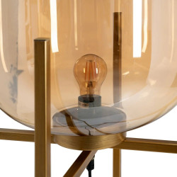 Lampadaire en verre or