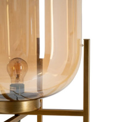 Lampadaire en verre or