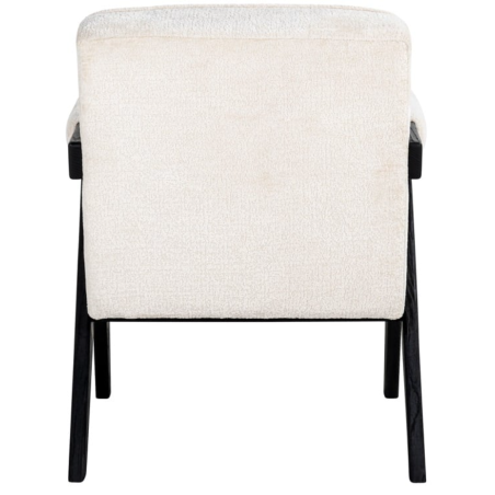 Fauteuil Cooper blanc chenille