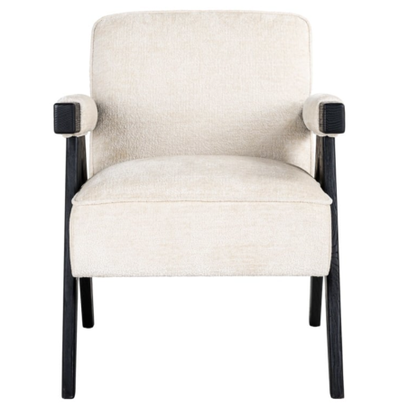 Fauteuil Cooper blanc chenille