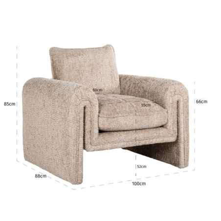 Fauteuil Sandro beige