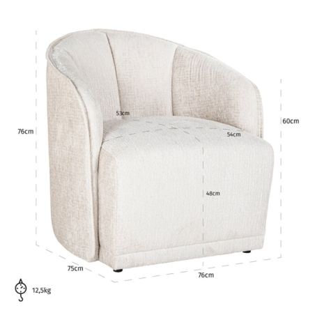 Fauteuil Maryse crème fusion