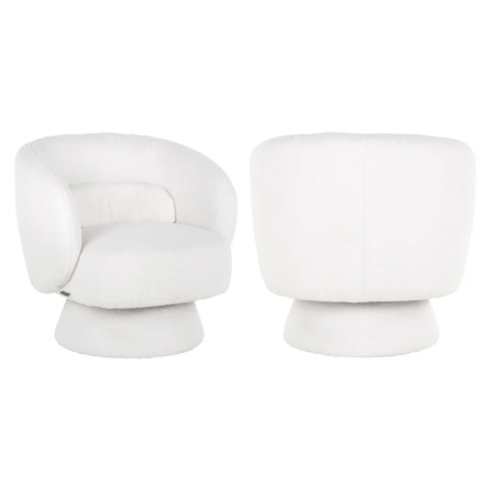 Fauteuil pivotante Senna Blanche