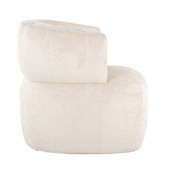 Fauteuil Donna blanc chenille