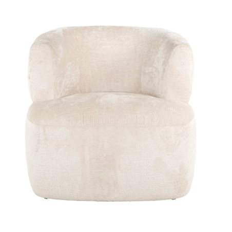 Fauteuil Donna blanc chenille