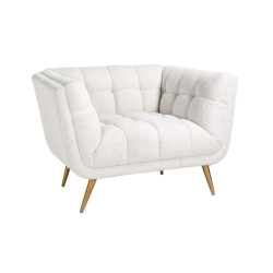 Fauteuil Huxley Blanc Bouclé