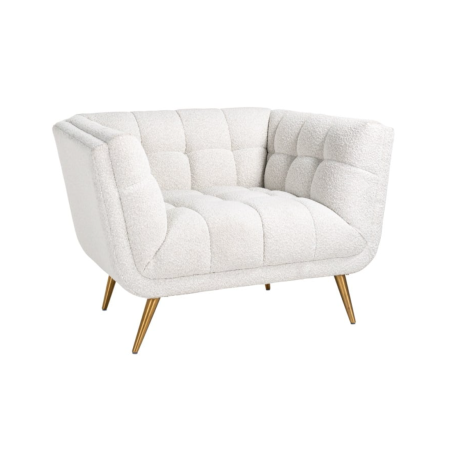 Fauteuil Huxley Blanc Bouclé