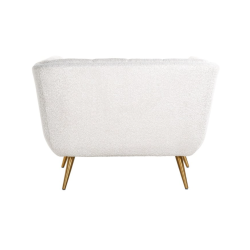 Fauteuil Huxley Blanc Bouclé