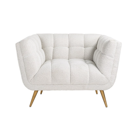 Fauteuil Huxley Blanc Bouclé