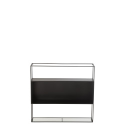 Etagère Seen Métal Verre noir