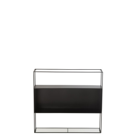 Etagère Seen Métal Verre noir