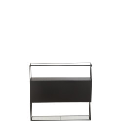 Etagère Seen Métal Verre noir