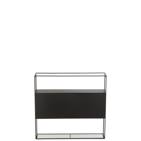 Etagère Seen Métal Verre noir