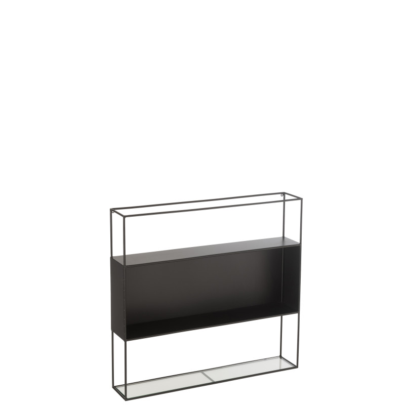 Etagère Seen Métal Verre noir