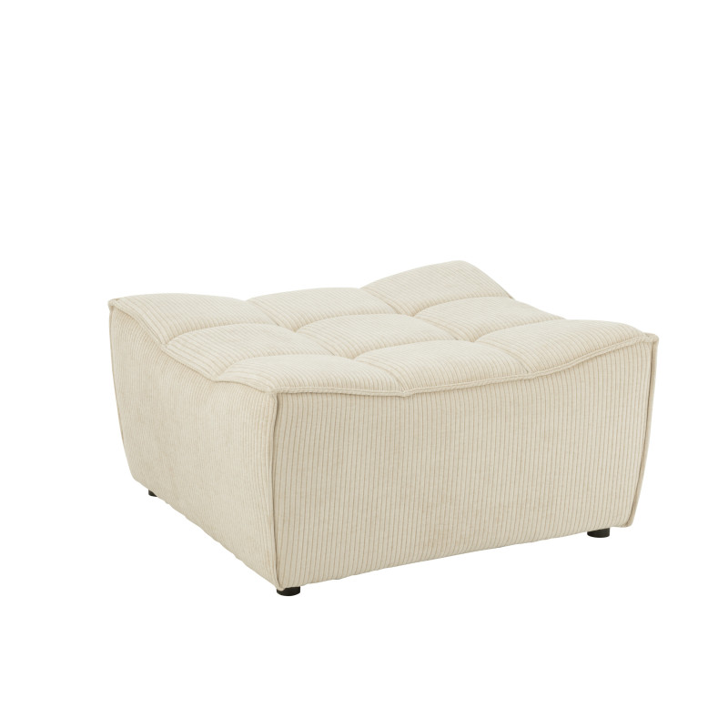 Pouf Grid Bois De Peuplier Beige