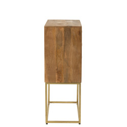 Armoire sur pied Nino naturel et or