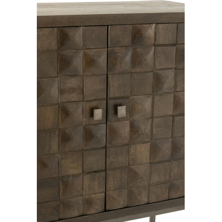 Armoire sur pied Pino marron et gris