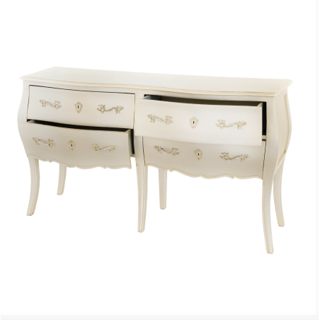 Commode Double Silver Murano