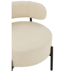 Chaise Lounge bouclette blanche