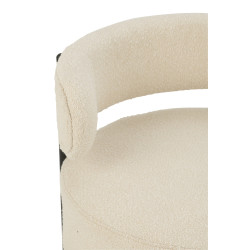 Chaise Lounge bouclette blanche