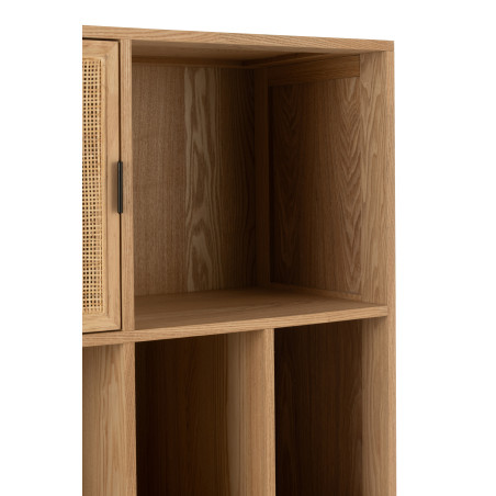 Armoire Cases Bois et Rotin