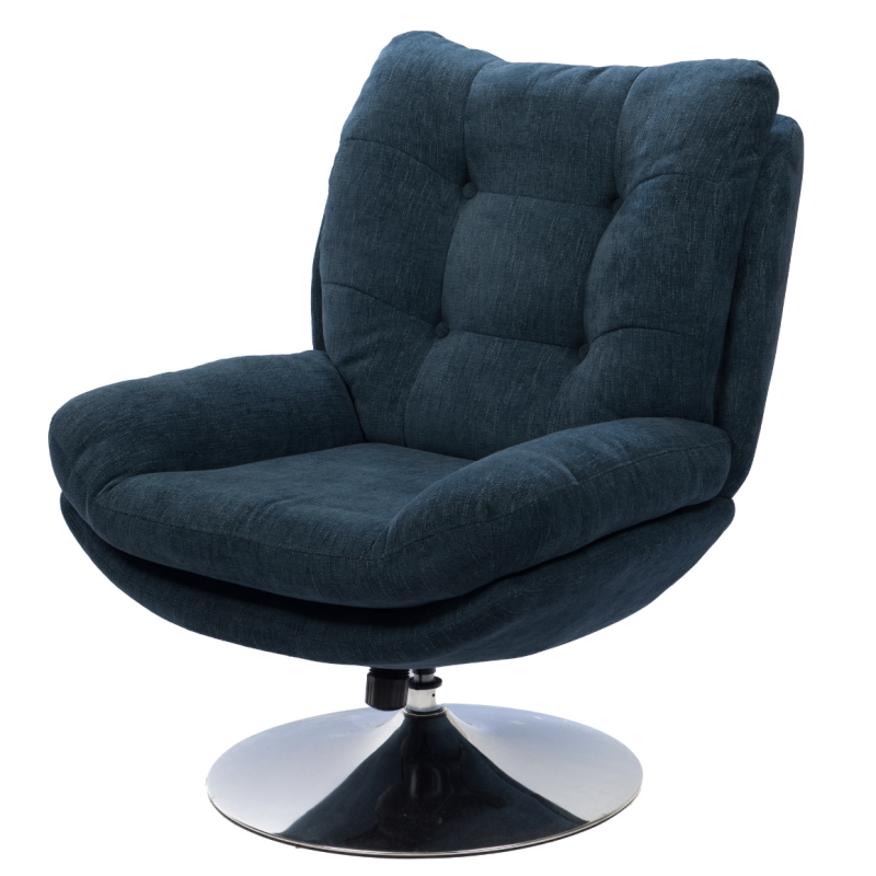 Fauteuil Magnum Bleu Chrome